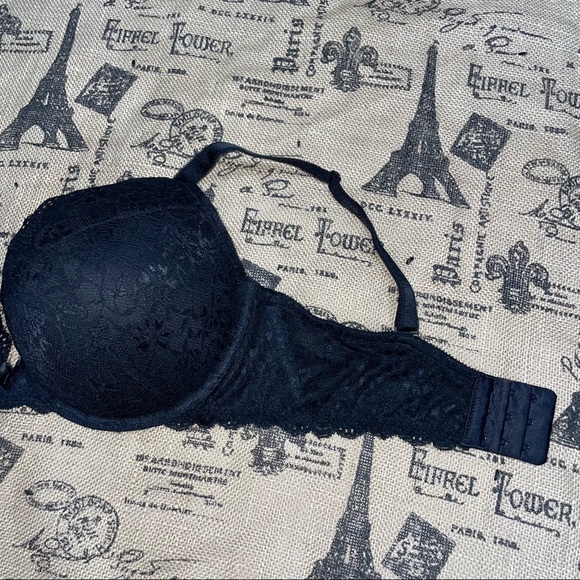 Torrid Curves NWOT! Lace Black Rinse Thoroughly Line Dry Push-Up Plunge Bra - Picture 4 of 10